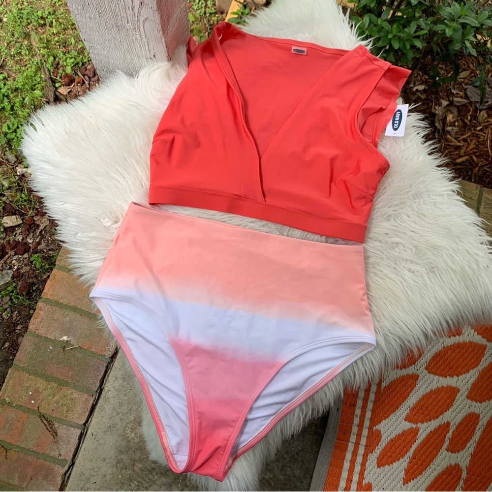 Old Navy High Waisted Ombre Swimsuit